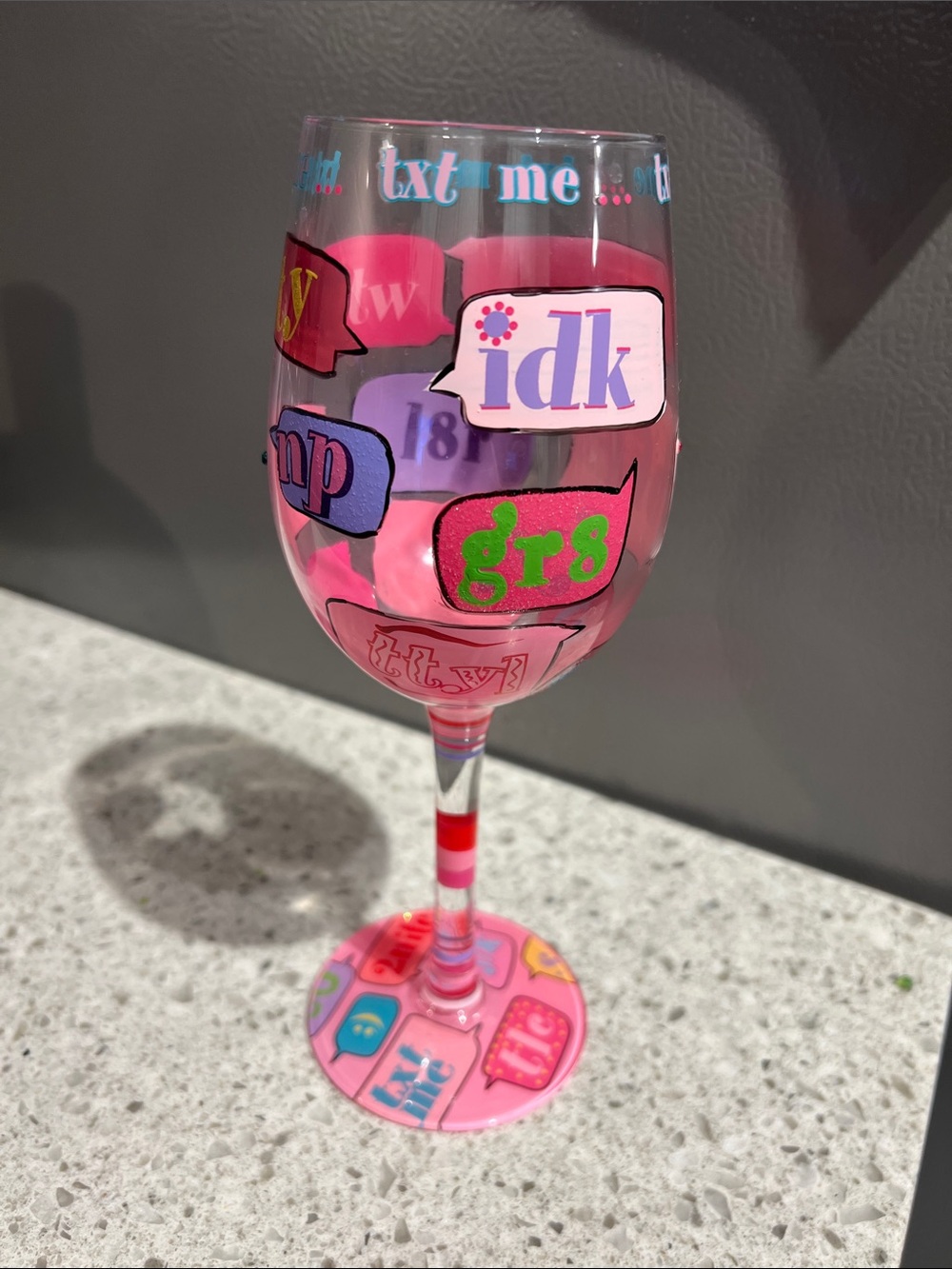 Lolita βText Meβ Wine Glass